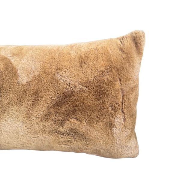 Rachel Zoe Orange Velvet Velour Lumbar Throw Pillow 16x24 - Picture 4 of 6